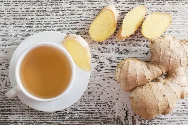 Green Tea with Ginger Preperation