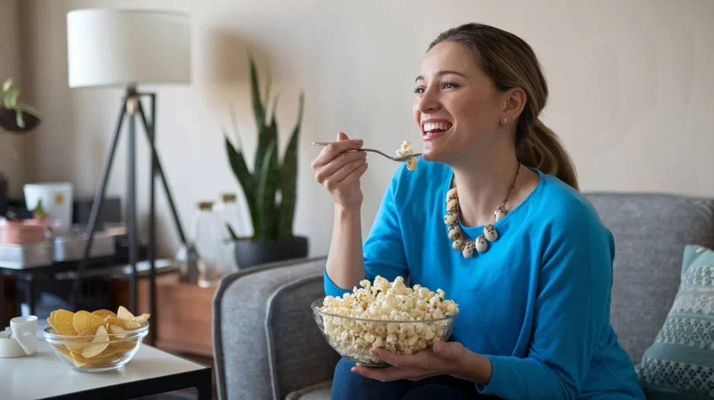 Swap Potato Chips for Air Popped Popcorn