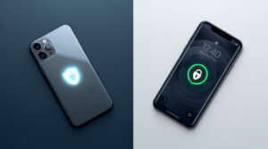 iPhone vs Android privacy comparison 2026 — two smartphones side by side