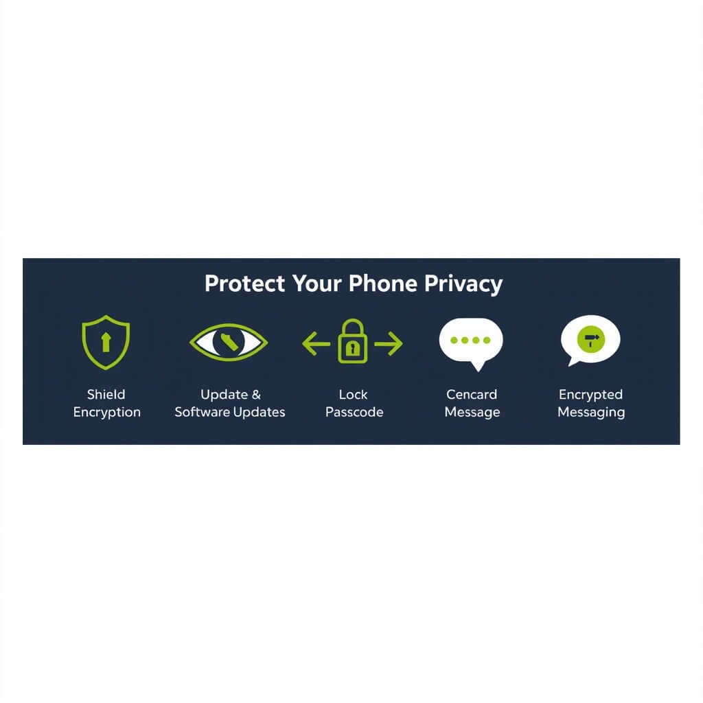 smartphone privacy tips infographic for iPhone and Android users 2026