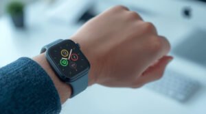 smartwatch hidden features guide showing watch face with multiple app icons