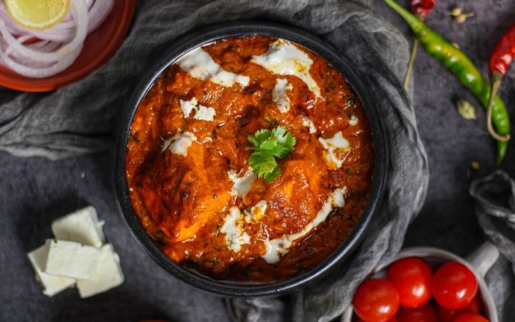 paneer makhani with paneer cubes, a vegetarian dairy source that helps prevent vitamin B12 deficiency